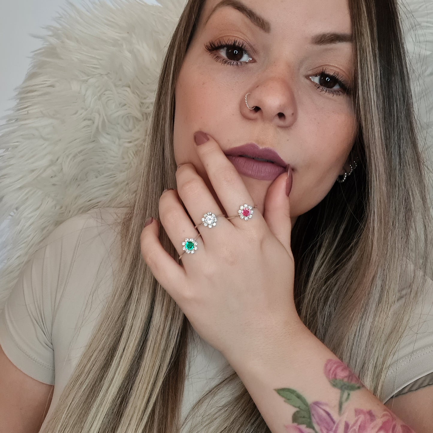 Anel - flor